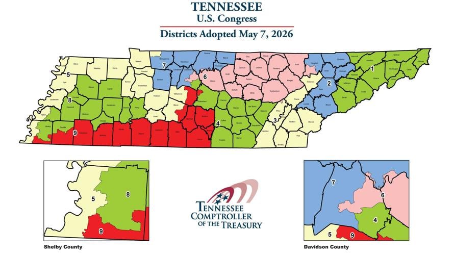 New congressional map, passed by the Tennessee General Assembly