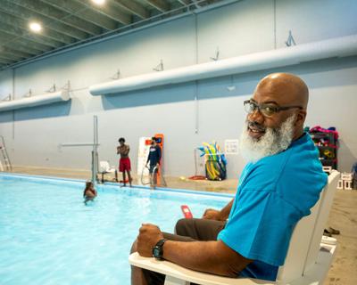 Antwan Majors teaches a lifeguard program at Centennial Sportsplex