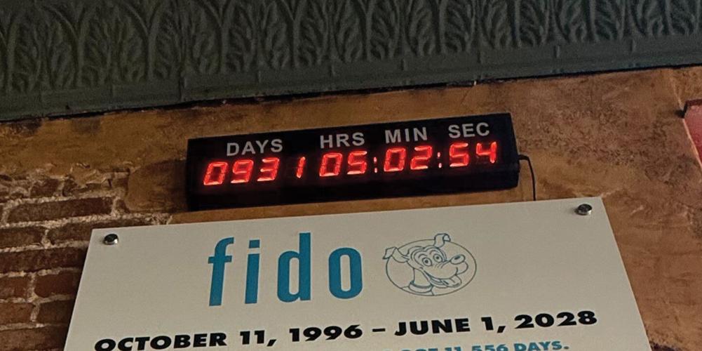 The countdown clock at Fido