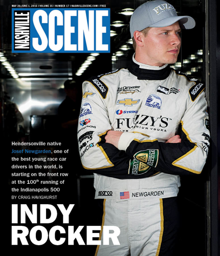 Hendersonville native Josef Newgarden is starting on the front row at the 100th running of the Indianapolis 500