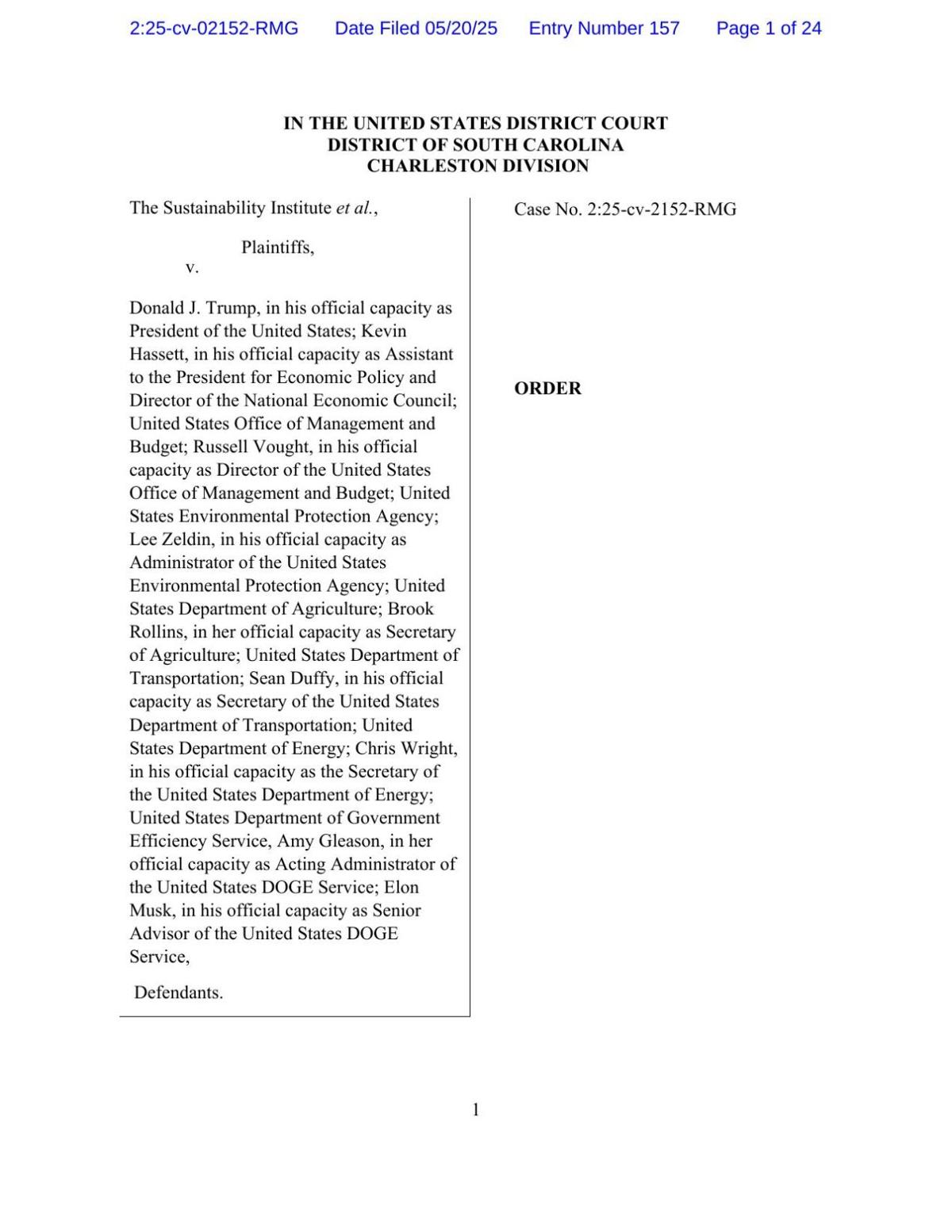 Federal funding grant suit
