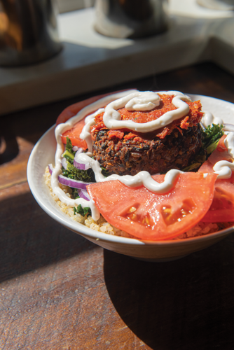 Veg Out: Sunflower Cafe — Burger Bowl — $11.25