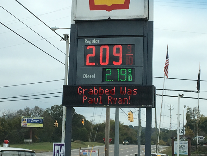 Gas Station Jokes About Donald Trump Grabbing Women
