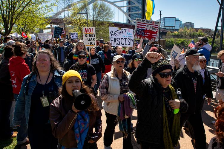 *12 - No Kings protesters gather in downtown Nashville, March 28, 2026