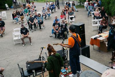 Ron Gallo outside The Basement, 5/15/2021 by Lance Conzett