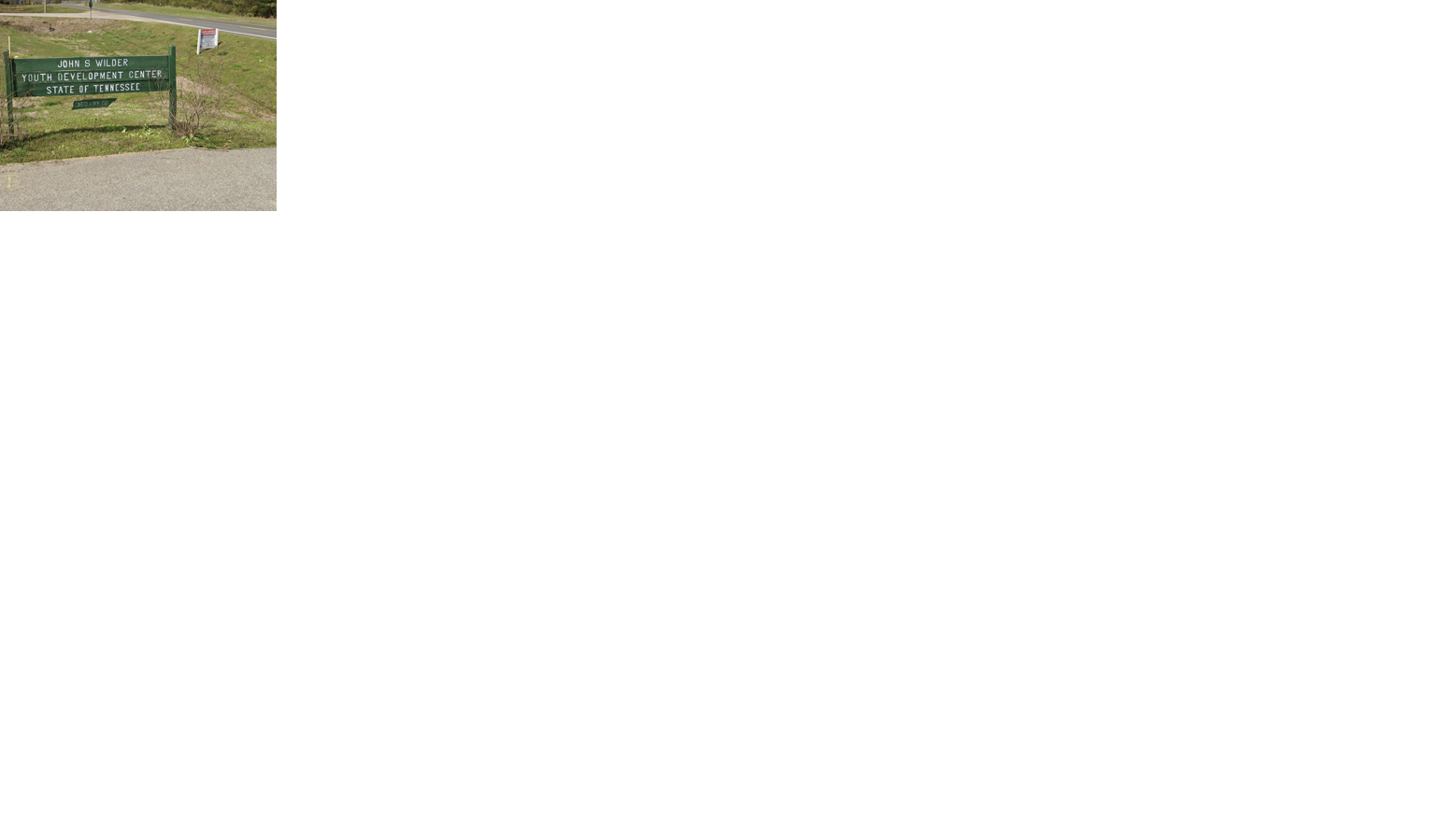 Signage at the Wilder Youth Development Center in Somerville, Tenn.