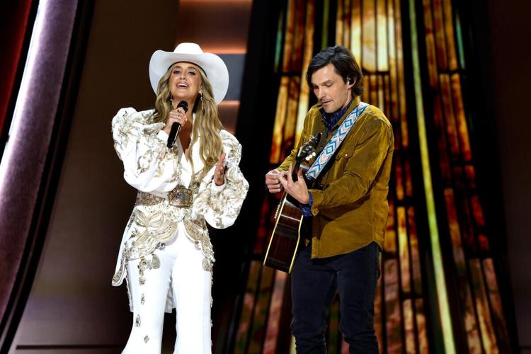 Lainey Wilson and Charlie Worsham at Bridgestone Arena for the 59th Annual CMA Awards