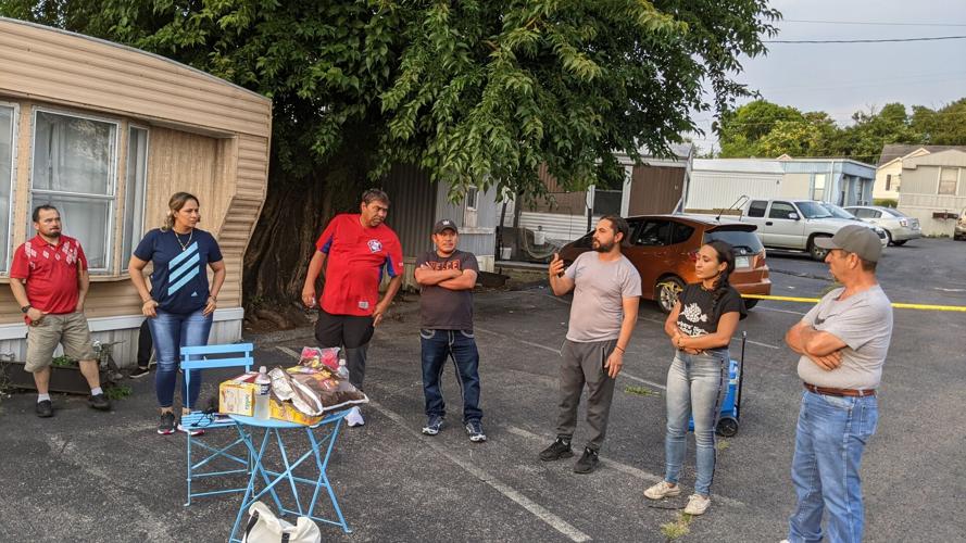 Members of the W.C. Company-owned mobile home community