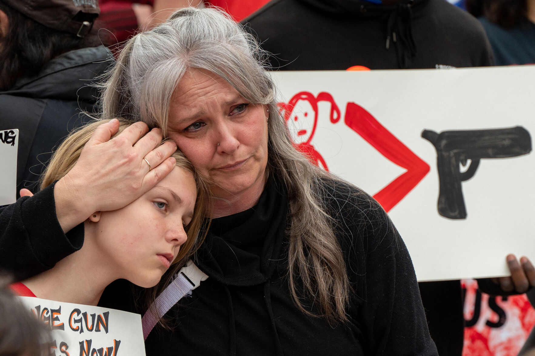Protesters rally against gun violence at the state Capitol, April 3, 2023