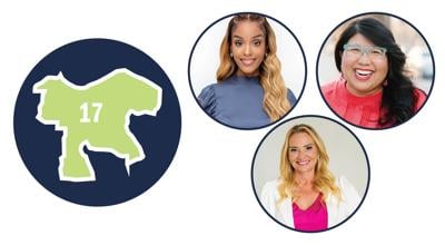 District 17 candidates: Teaka Jackson, Terry Vo and Tonya Esquibel