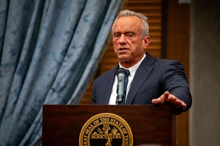 Robert F. Kennedy Jr. speaks to lawmakers at the state Capitol, Feb. 4, 2026