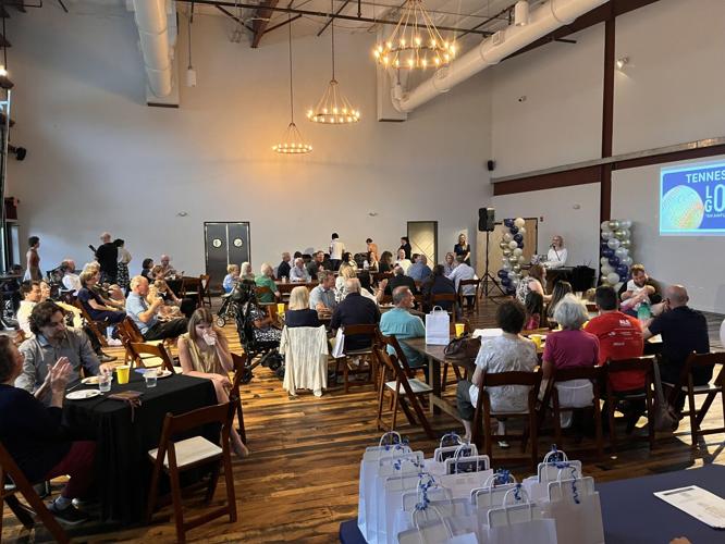 A group gathers to hear from the Vanderbilt ALS Research Center during its 2026 "Reporting the Research" event
