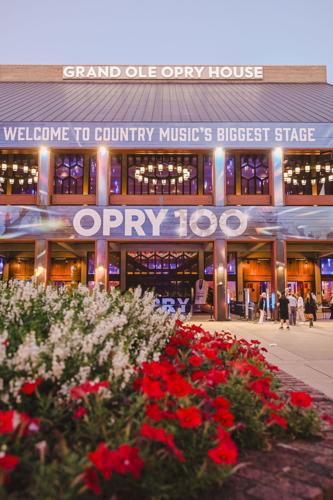 The outside of the Grand Ole Opry, Sept. 2025