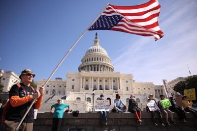 A "Shut Down the Coup" protest in Washington, D.C., March 10, 2025