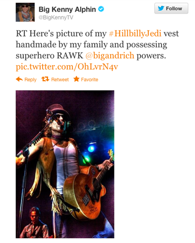 Douchey Duds APB: Big Kenny’s Hillbilly Jedi Vest Goes Missing in Kansas City [Oh, the Humility]