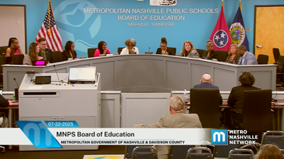 Metro Nashville Public Schools board meeting, July 22, 2025