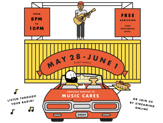 Get Out of the House With Daddy's Dogs' Drive-In Concert Series