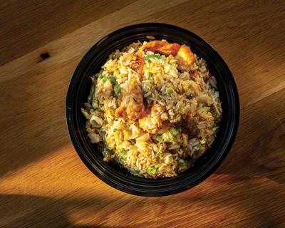 a bowl of chicken fried rice at Golden Prawn #3, the Nashville Scene’s 2026 Best Fried Rice in Nashville.
