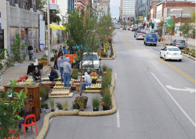 A guerrilla urbanist demonstration this weekend in The Nations shows Nashville the streetscape of the future