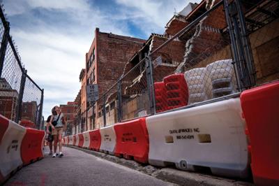 A strip of Second Avenue under construction