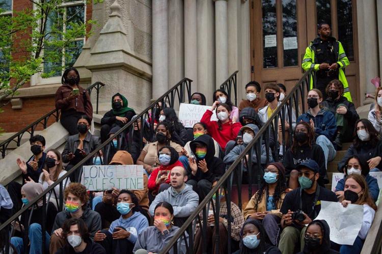 Vanderbilt University students during an on-campus protest, March 26, 2024