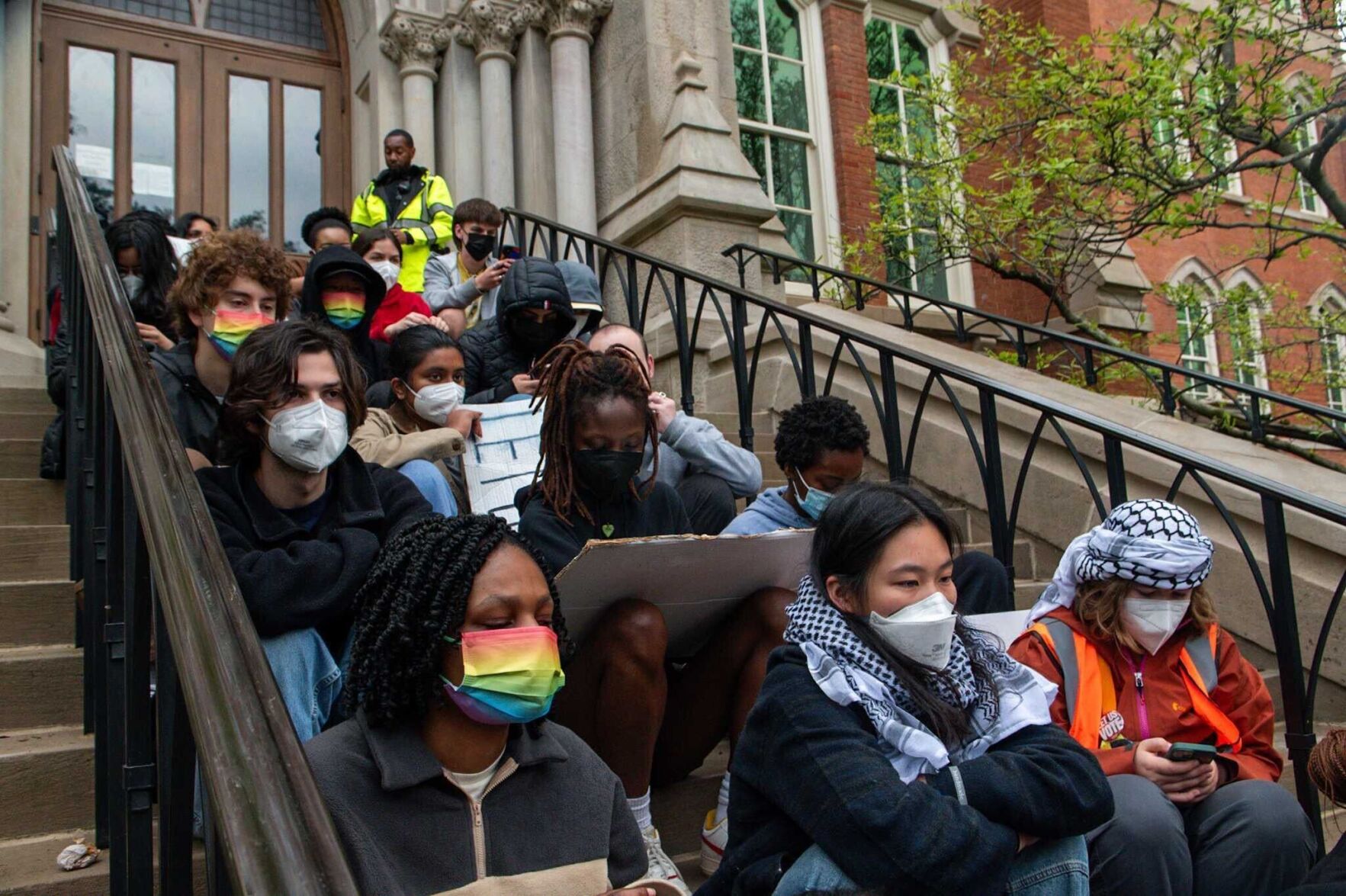 Vanderbilt University students during an on-campus protest, March 26, 2024
