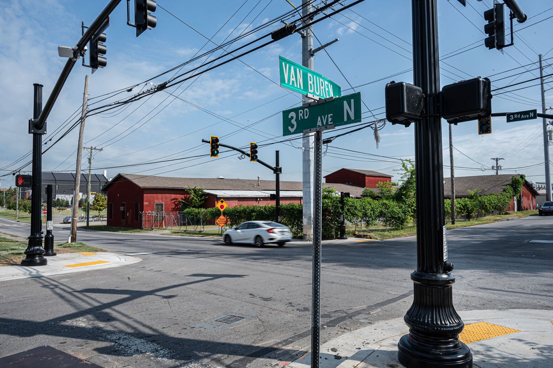The intersection of 3rd & Van Buren