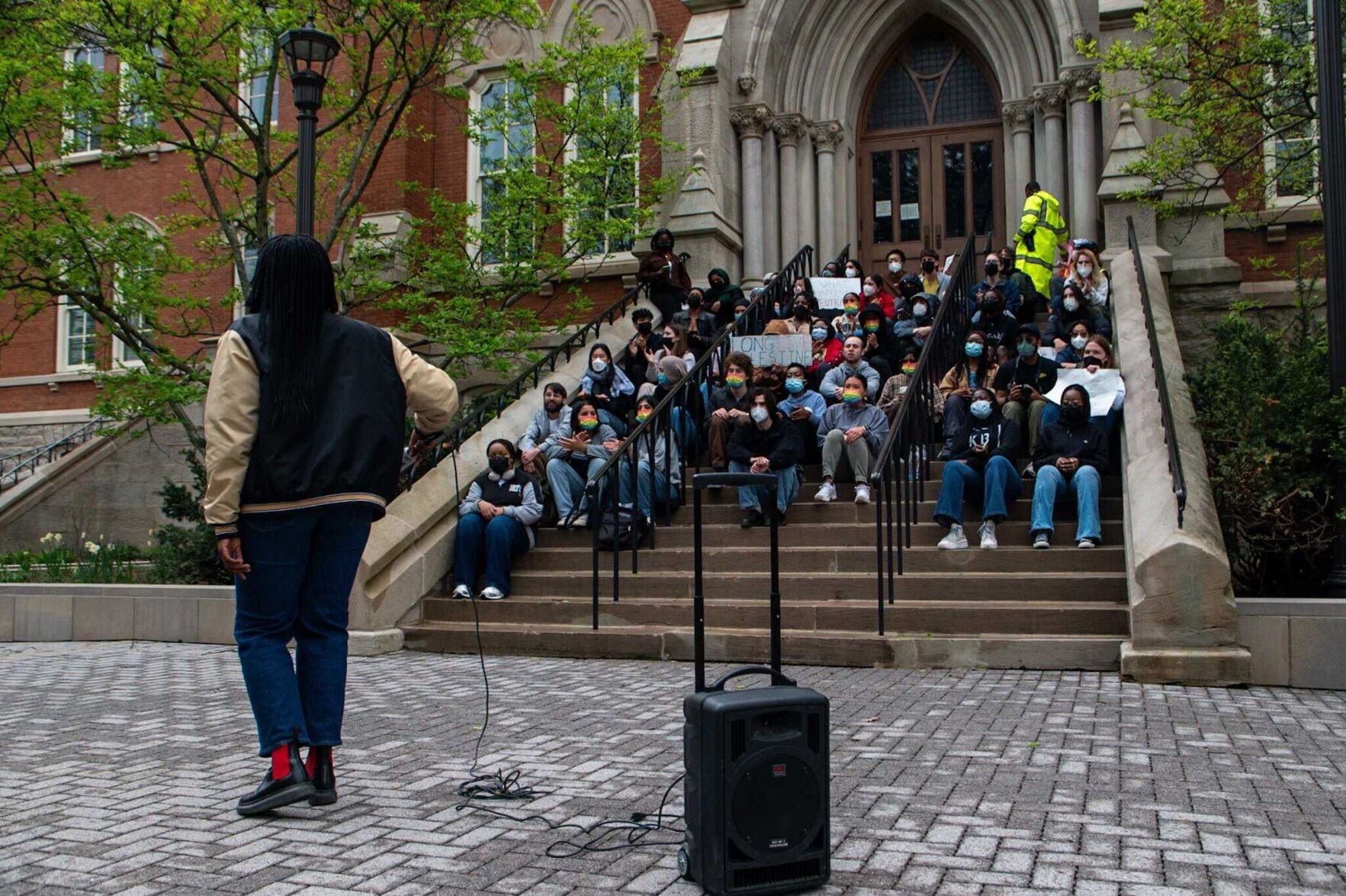 Vanderbilt University students during an on-campus protest, March 26, 2024