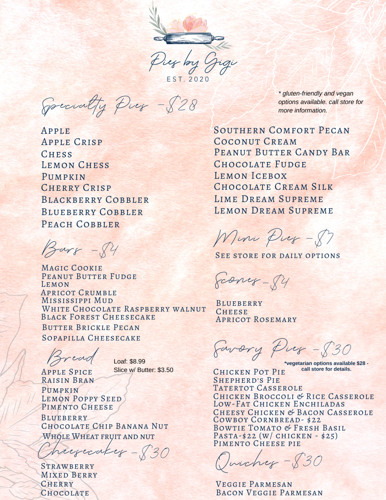 Pies by Gigi Opens in Brentwood