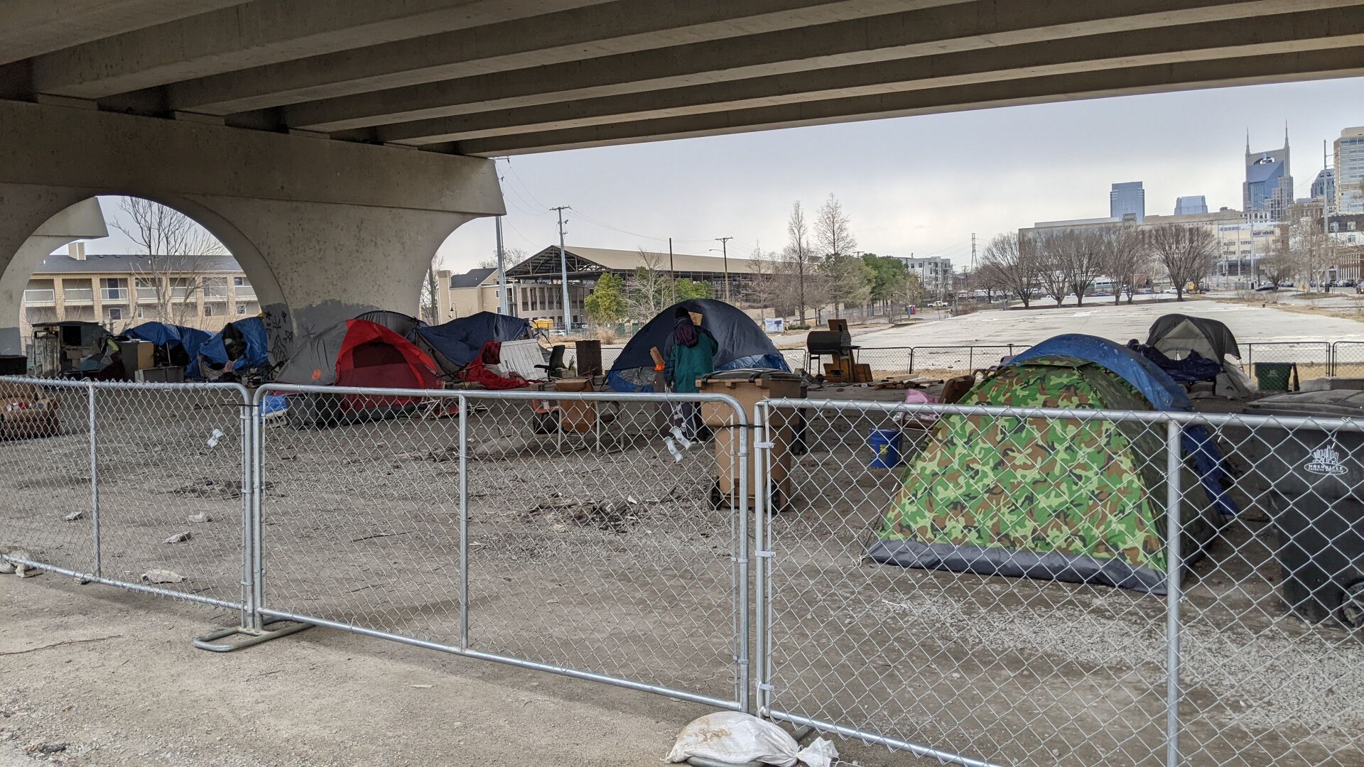 Jefferson Street Bridge Campsite Fenced Off | Pith in the Wind