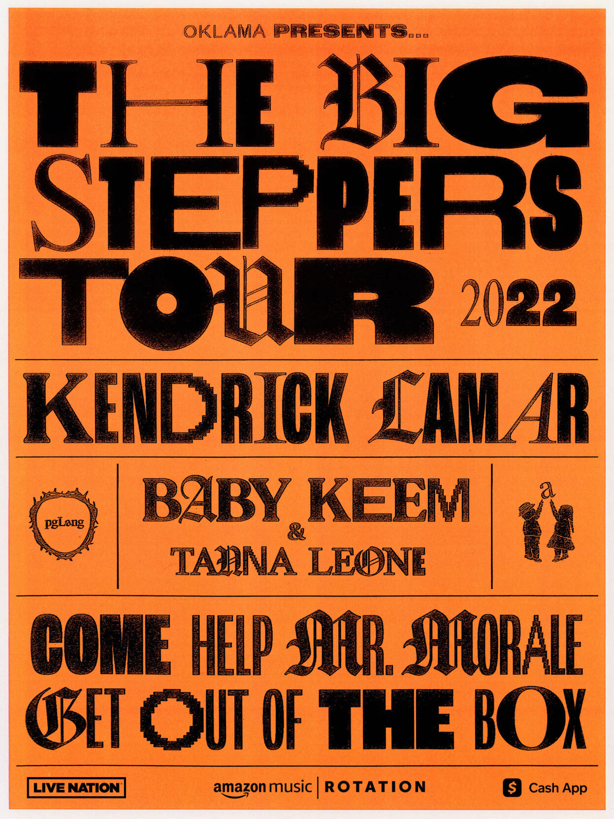 Kendrick Lamar tour poster 2022