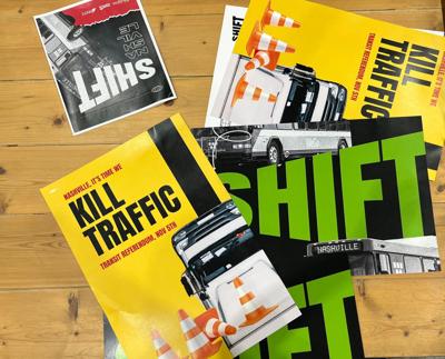 Signage at Shift Nashville’s Aug. 29 kickoff event