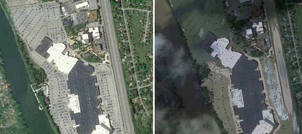 The Nashville Flood via Satellite: Google Earth Adds Historical Imagery