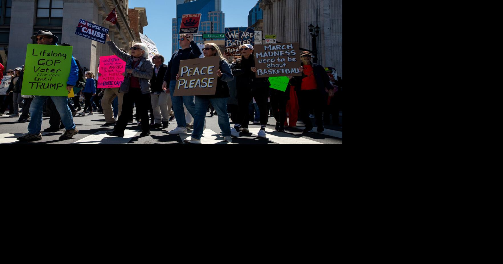 Slideshow: Thousands Join No Kings Protest in Downtown Nashville