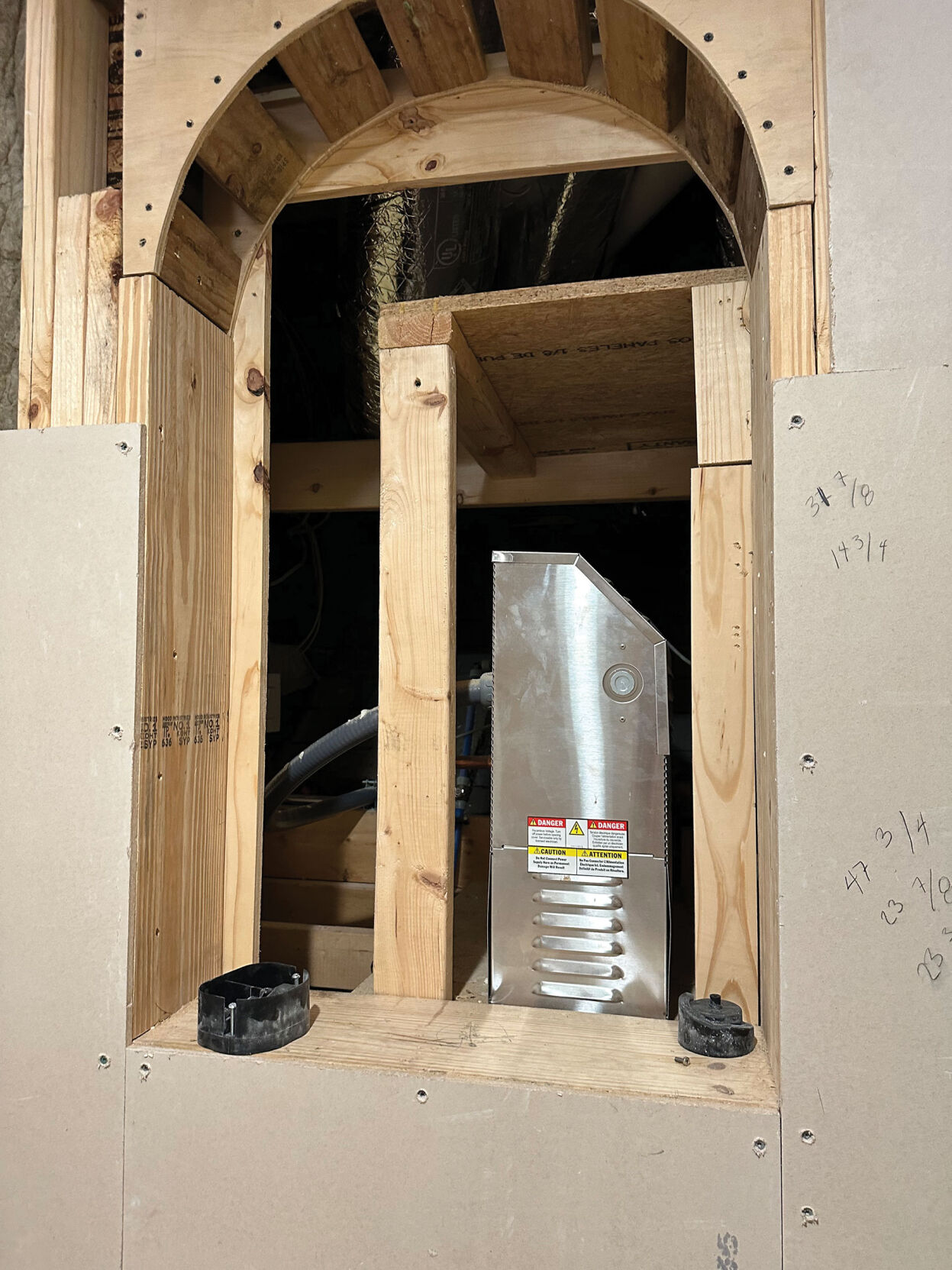 Tankless water heater at the Kirkegaards' home