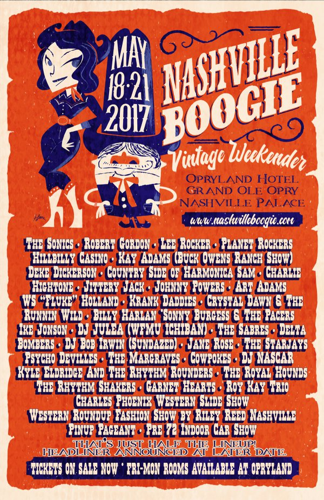 The Sonics, Robert Gordon and Others Top Nashville Boogie Vintage Weekender 2017