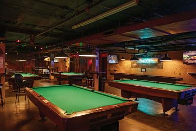 pool tables in a row at Melrose Billiard Parlor, the Nashville Scene’s 2026 Best Place to Play Pool in Nashville