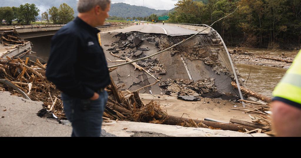 Gov. Bill Lee observes East Tennessee flood damage, Oct. 1, 2024