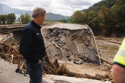 Gov. Bill Lee observes East Tennessee flood damage, Oct. 1, 2024