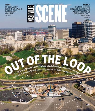 Aerial photo of the Boring Company’s Music City Loop worksite