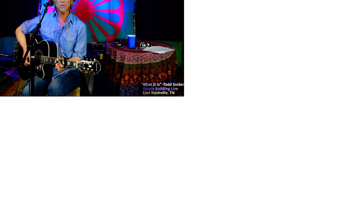 Todd Snider Navigates Weird Times at The Purple Building