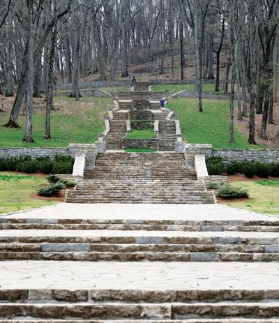The Allée Steps at Percy Warner Park in Belle Meade, March 2023