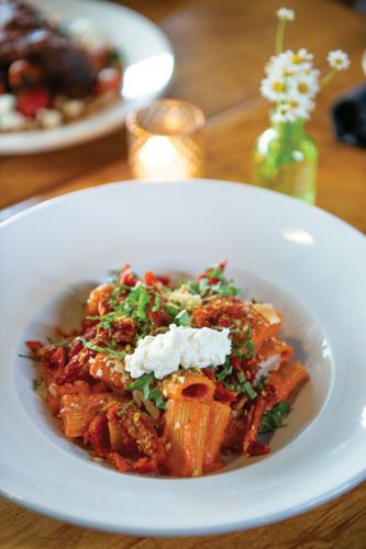 Sun-dried tomato pasta at Caffe Nonna