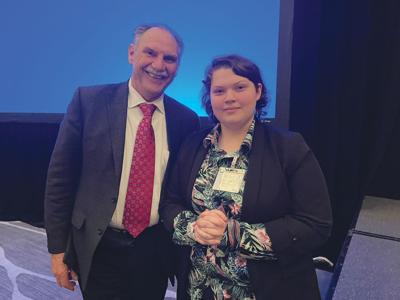 Jovie Talbott with state Sen. Mark Pody