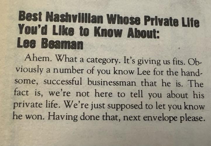 Scan of a print page of the inaugural Best of Nashville issue