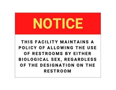 Trans bathroom sign