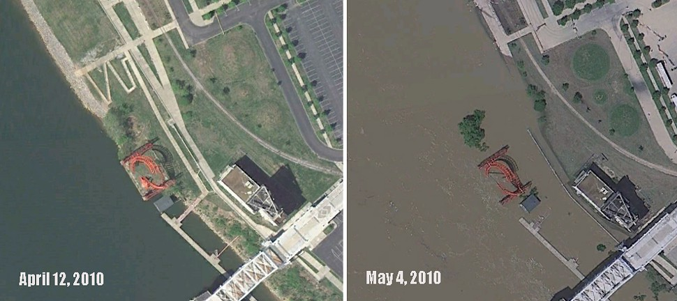 The Nashville Flood via Satellite: Google Earth Adds Historical Imagery
