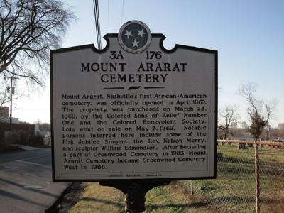 Mount Ararat historical placard