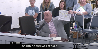 Jeremy Barlow, one of the neighbors arguing for an 80-foot setback