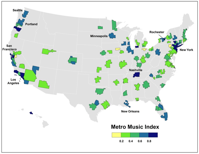 Florida on Nashville: Music City Has America's Highest Music-Biz Concentration (Now With Fancier Chart)